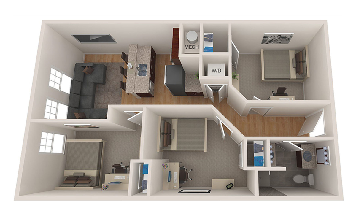 Off-campus UNH Student Apartments at Rivers Edge Apartments